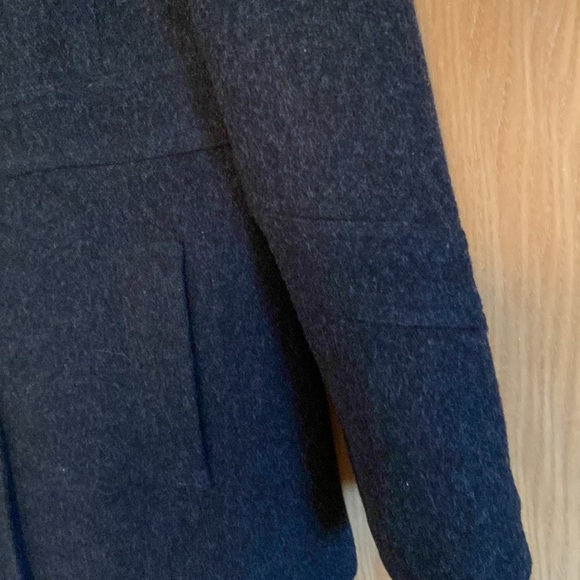 A-Line contemporary timeless wool pea coat lined black womens medium - Picture 4 of 13